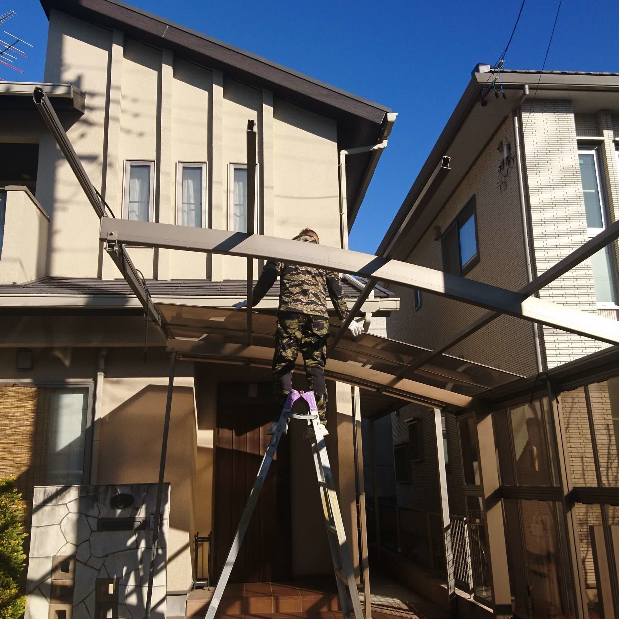 カーポート解体工事 名古屋市中村区 | 名古屋市中村区でエクステリア工事ならイズ美