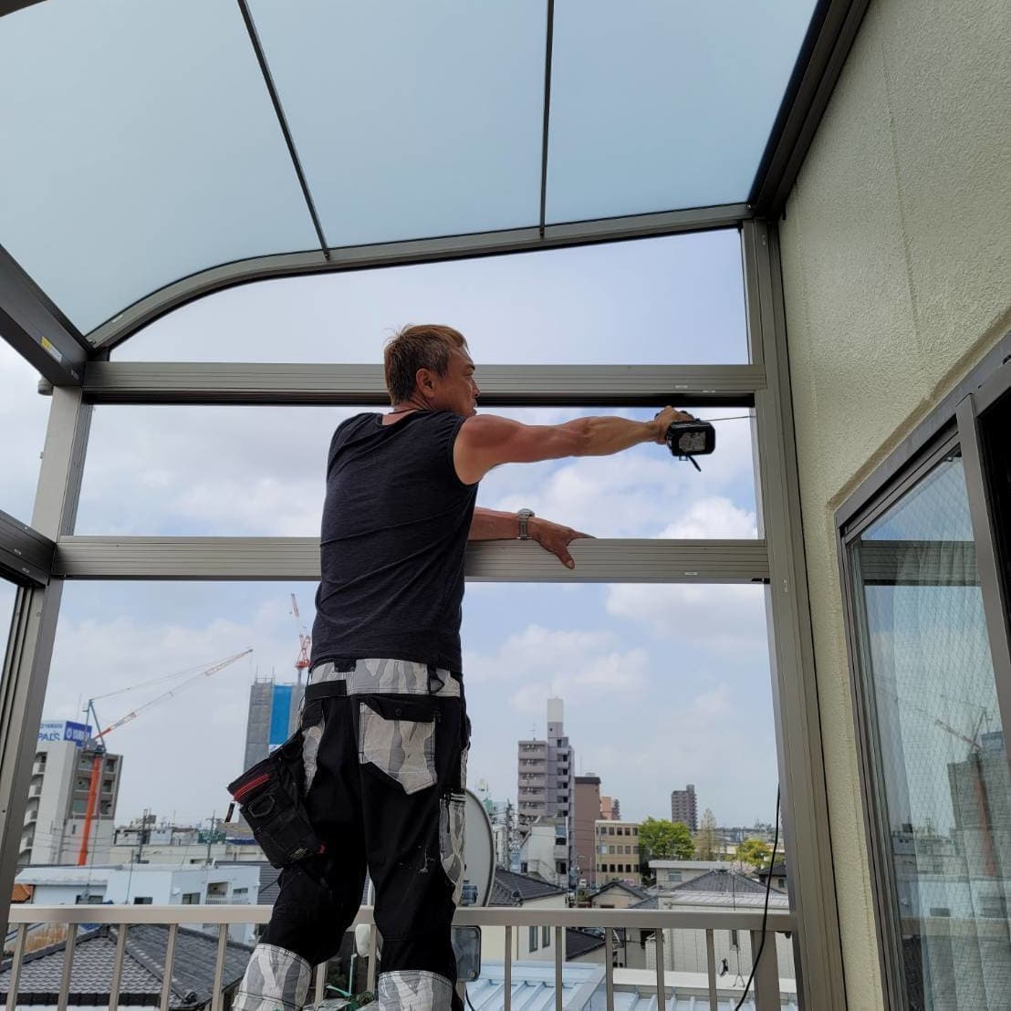 サンルーム修理 名古屋市中村区 | 名古屋市中村区でエクステリア工事ならイズ美
