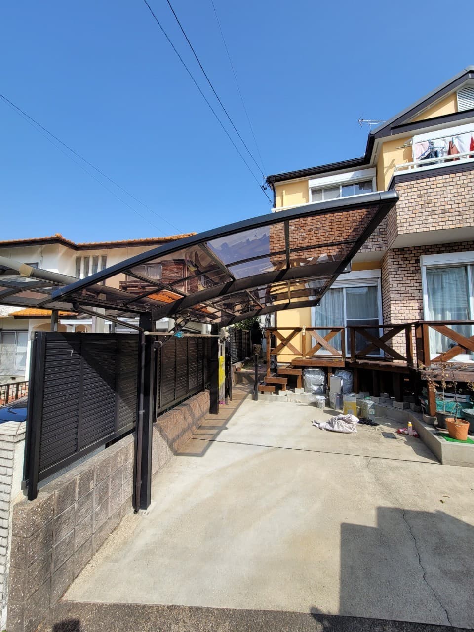 1台用カーポート設置 | 名古屋市中村区のエクステリア工事ならイズ美